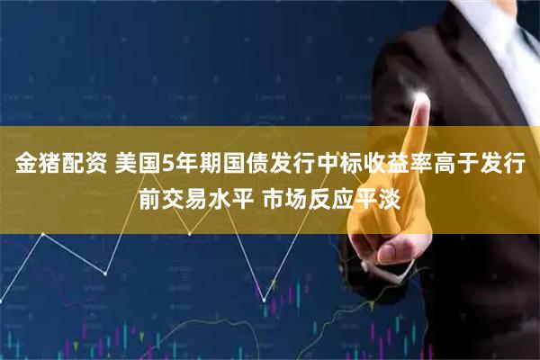 金猪配资 美国5年期国债发行中标收益率高于发行前交易水平 市场反应平淡