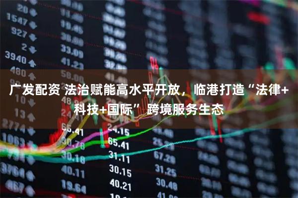 广发配资 法治赋能高水平开放，临港打造“法律+科技+国际” 跨境服务生态