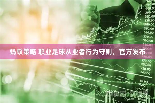 蚂蚁策略 职业足球从业者行为守则，官方发布