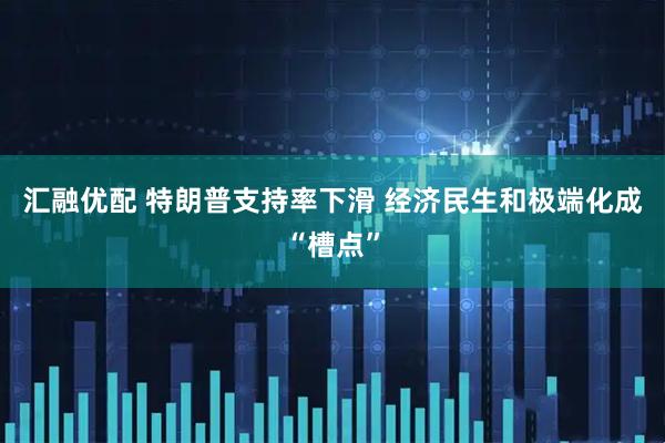 汇融优配 特朗普支持率下滑 经济民生和极端化成“槽点”